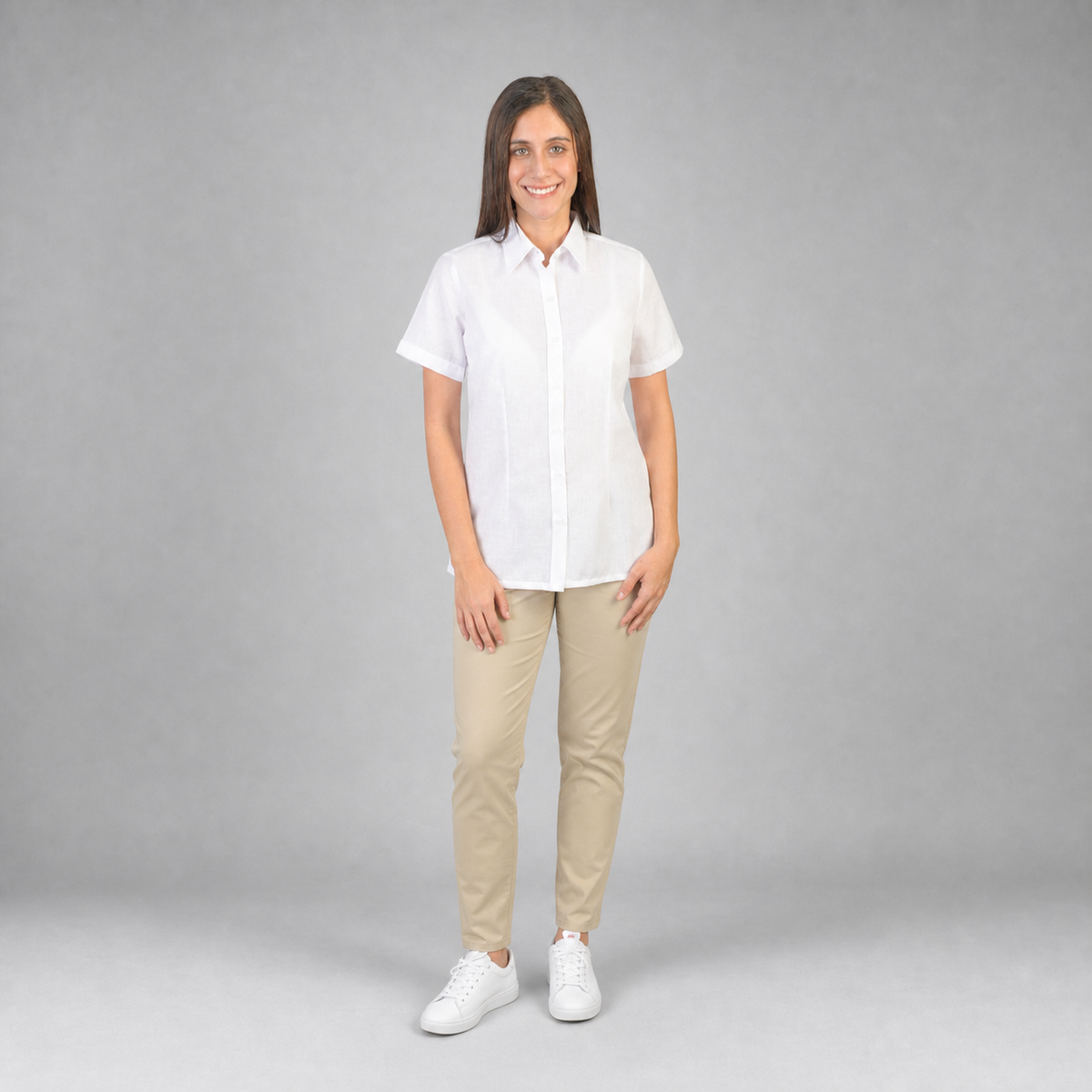 Blusa Lino Cancun Blanco B0160