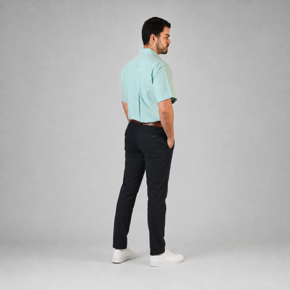 Camisa Oxford Ingles Verde A0200