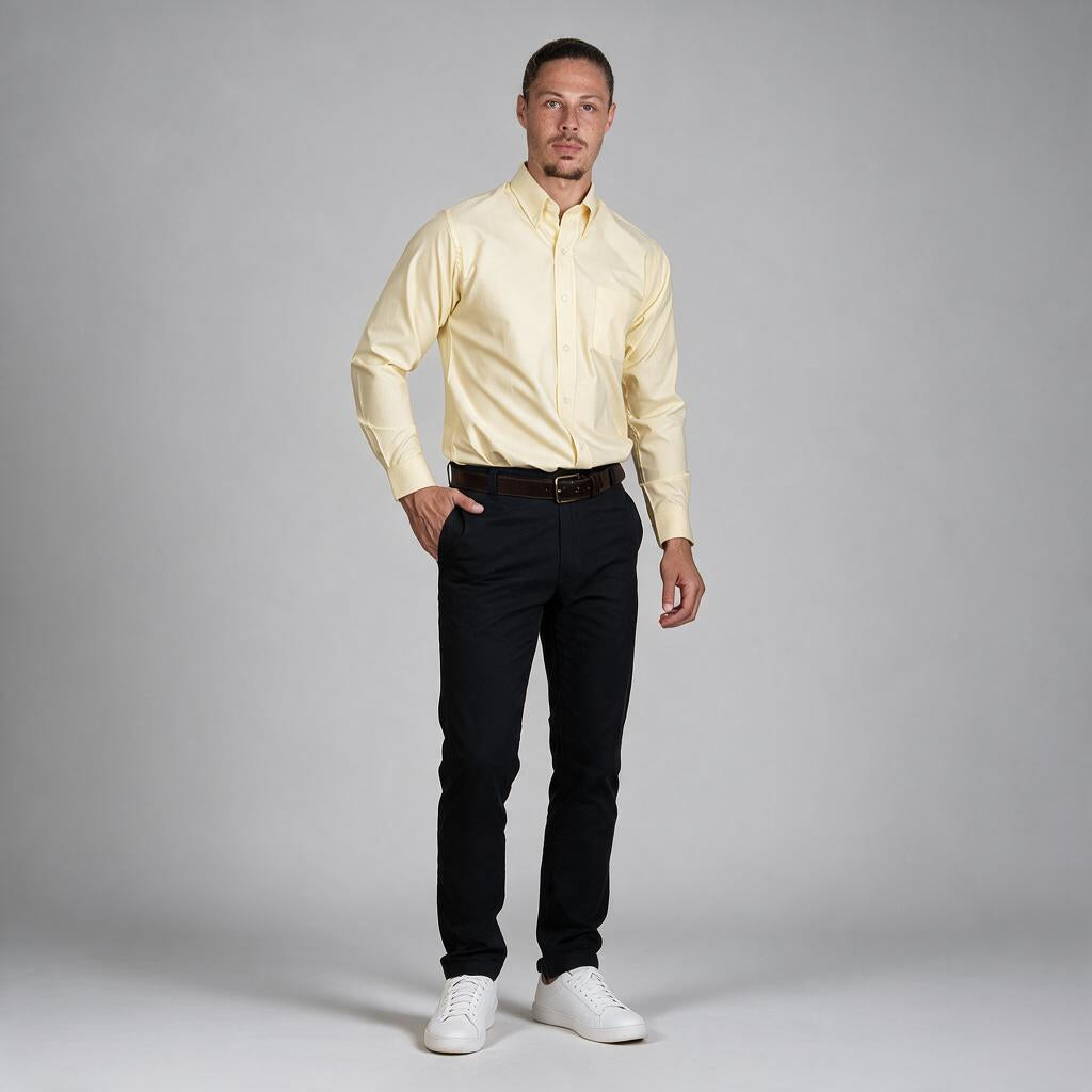 Camisa Oxford Italiano Amarillo A0075