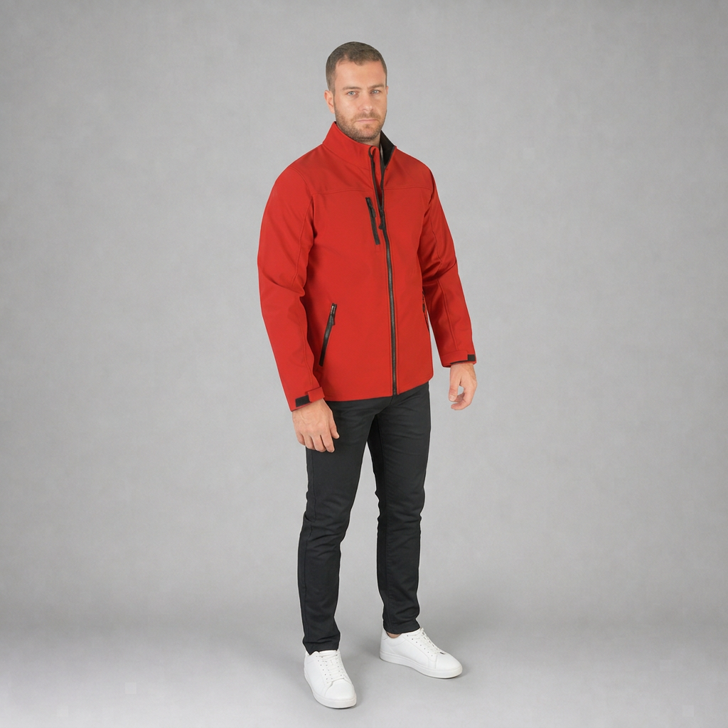 Chamarra Caballero Shell Rib Rojo A1765