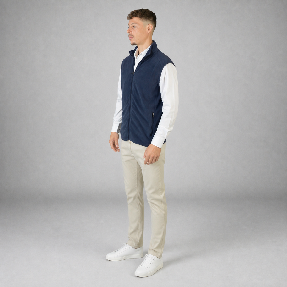 Chaleco Polar Fleece Marino A2070