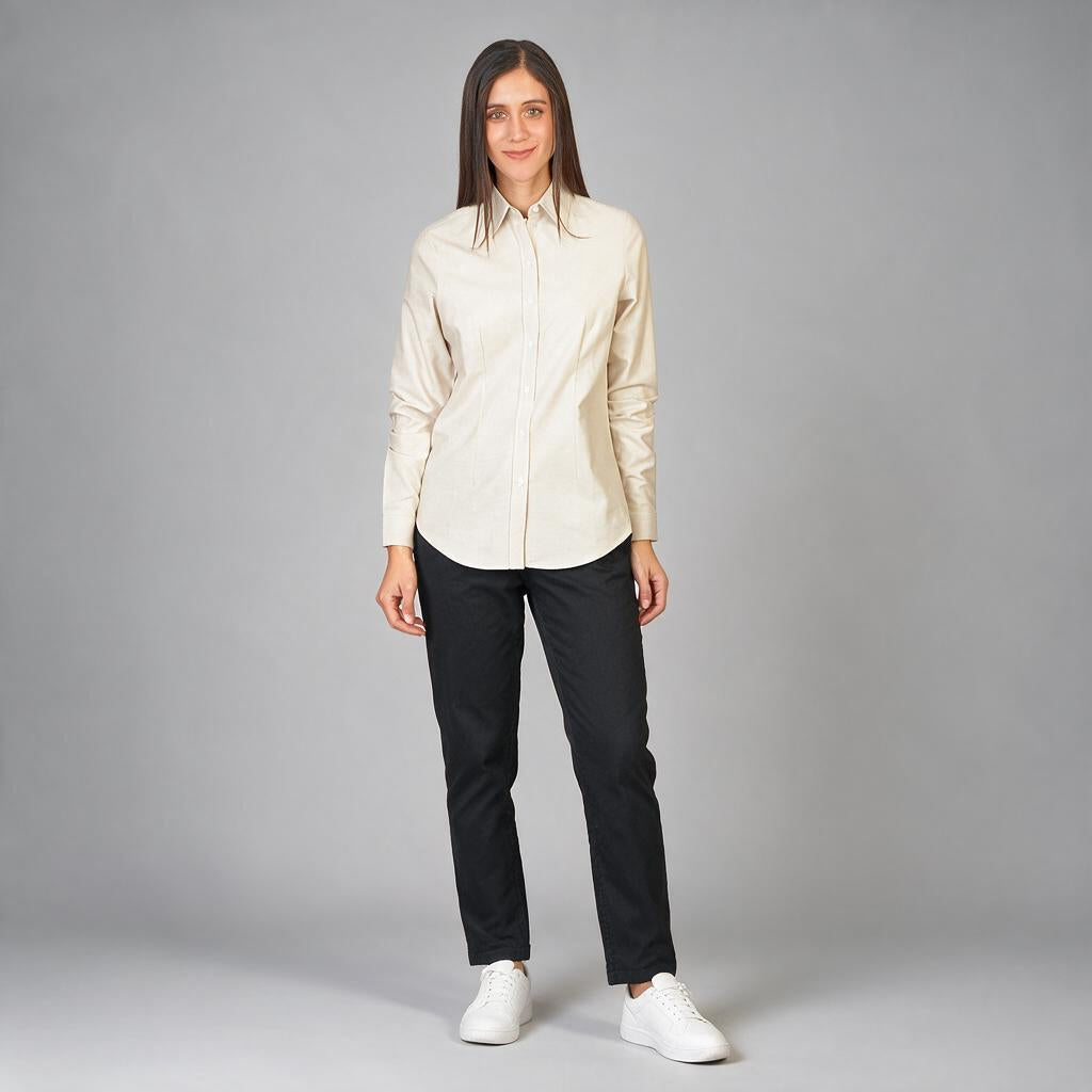 Blusa Oxford Ingles Beige B0205