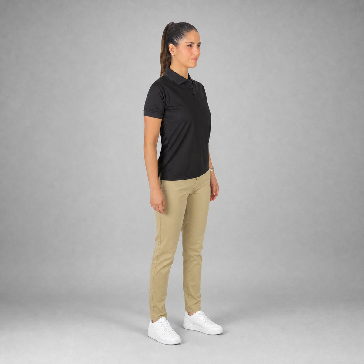 Polo Dry Fit Negro B1770