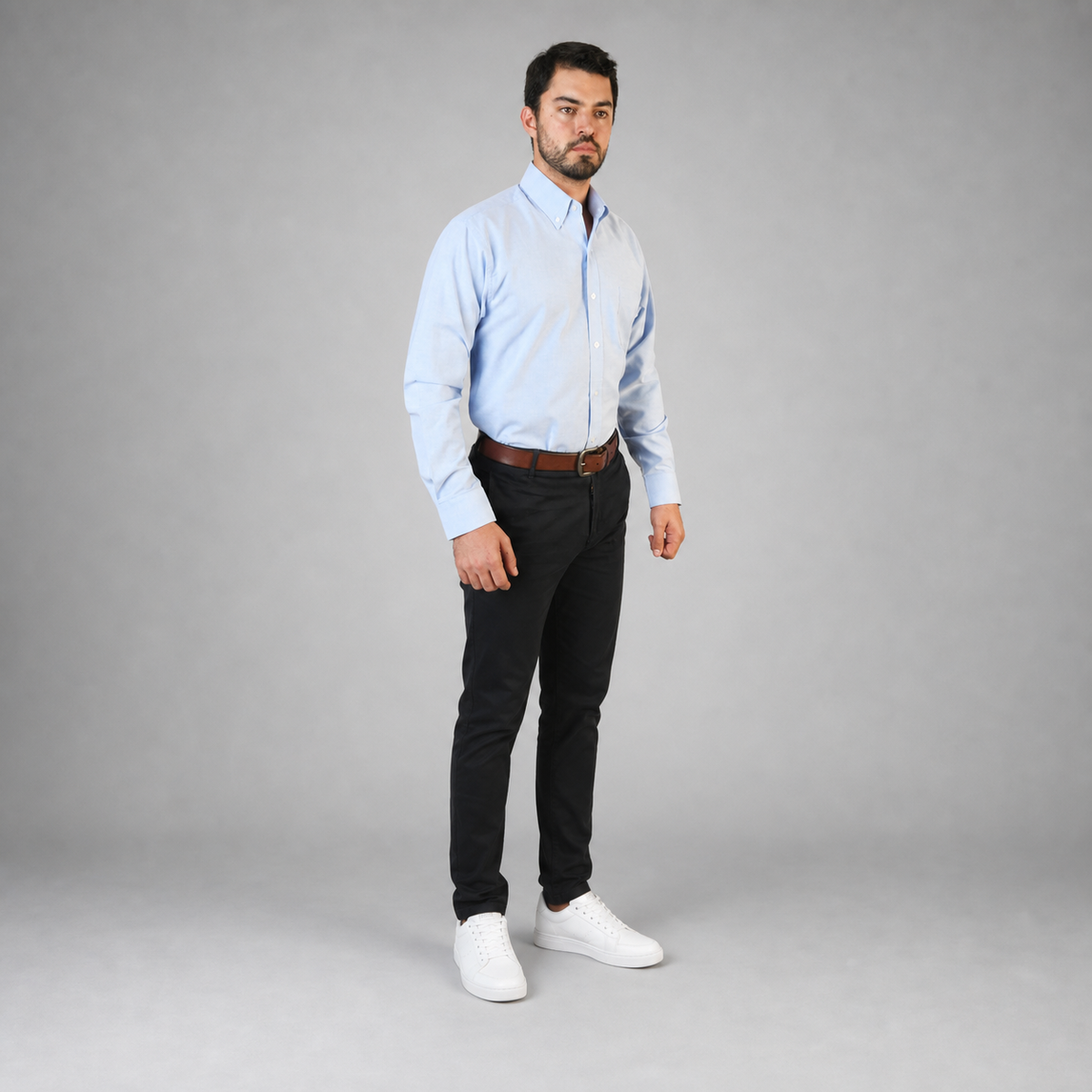 Camisa Oxford Ingles Cielo A0205