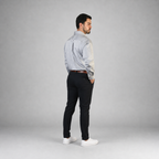 Camisa Oxford Pin Point Negro A0065