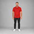 Polo Playera Polo Caballero Dry Fit Rojo A1770