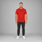 Polo Playera Polo Caballero Dry Fit Rojo A1770