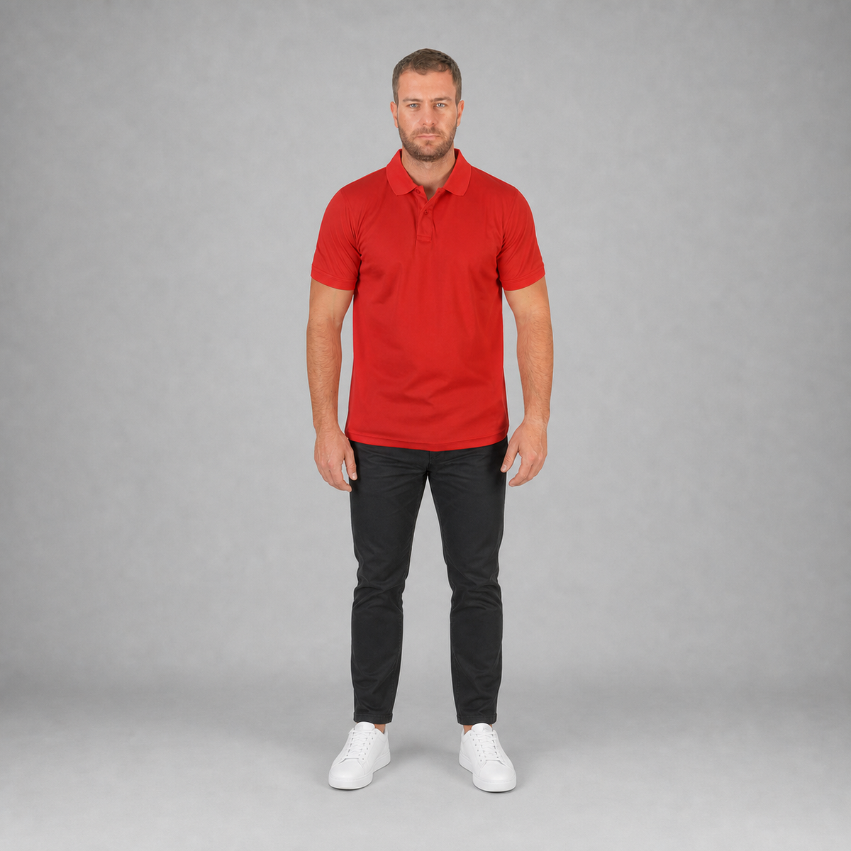 Polo Playera Polo Caballero Dry Fit Rojo A1770