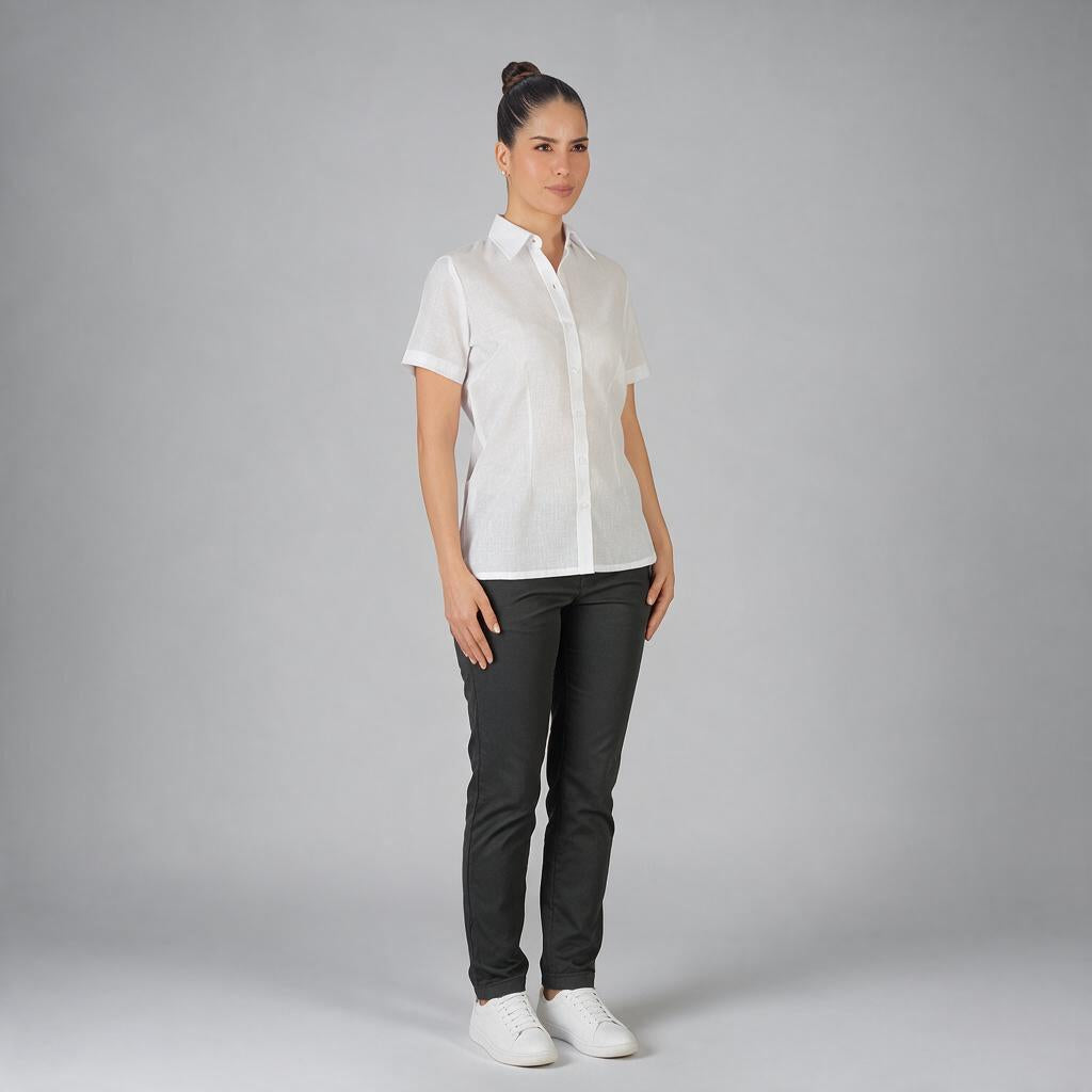 Blusa Lino Uniforme Blanco B0170