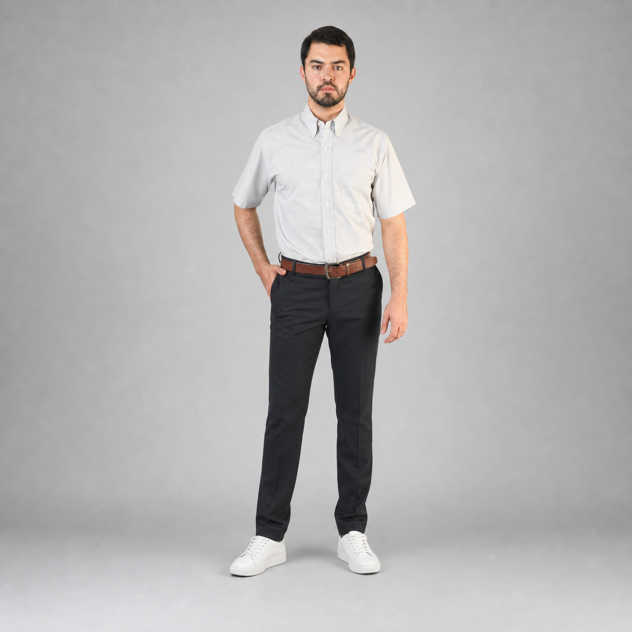 Camisa Oxford Ingles Beige A0200