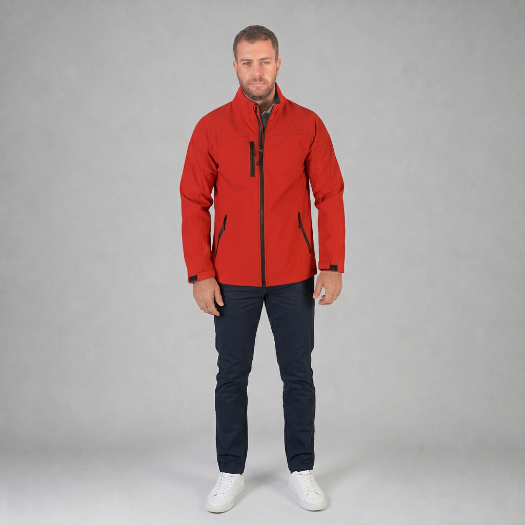 Chamarra Caballero Shell Rib Rojo A1765