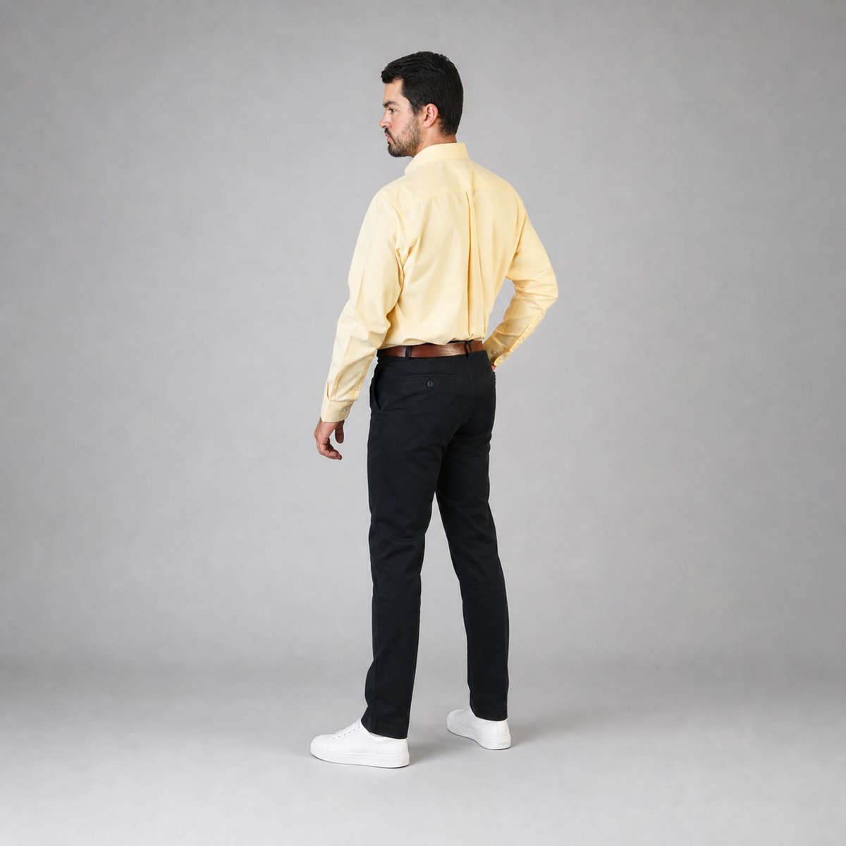 Camisa Oxford Ingles Amarillo A0205