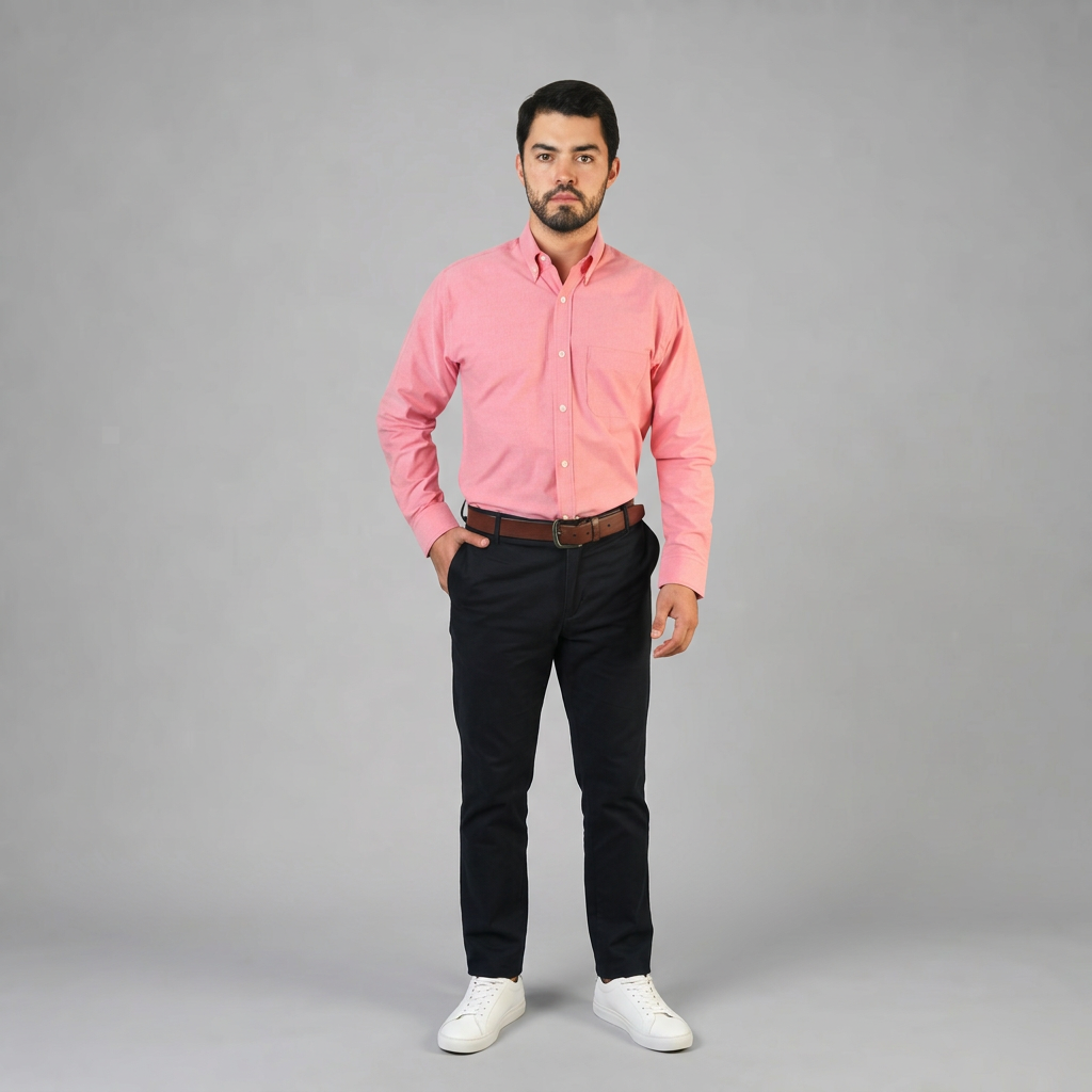 Camisa Oxford Ingles Coral A0205