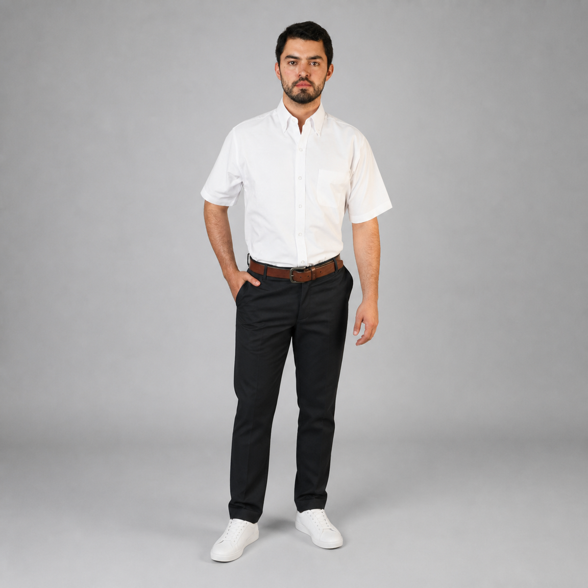 Camisa Oxford Ingles Blanco A0200