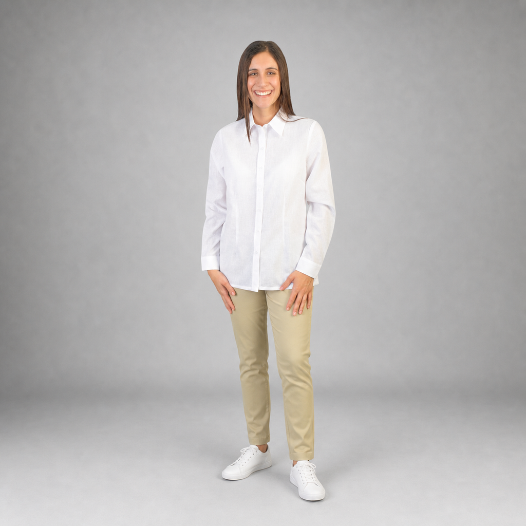 Blusa Lino Cancun Blanco B0165