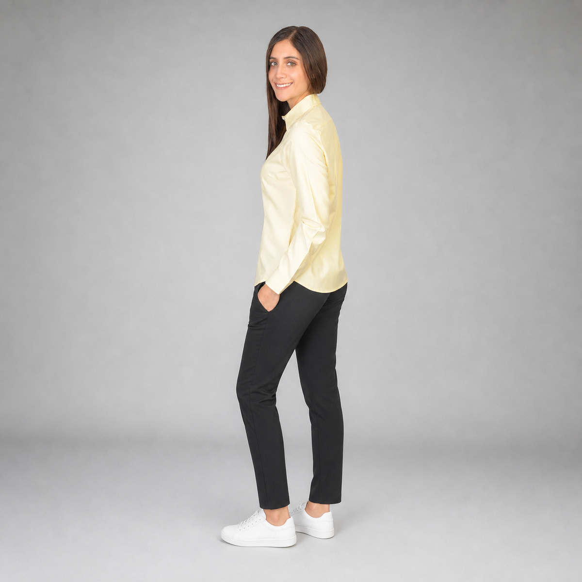 Blusa Oxford Ingles Amarillo B0205