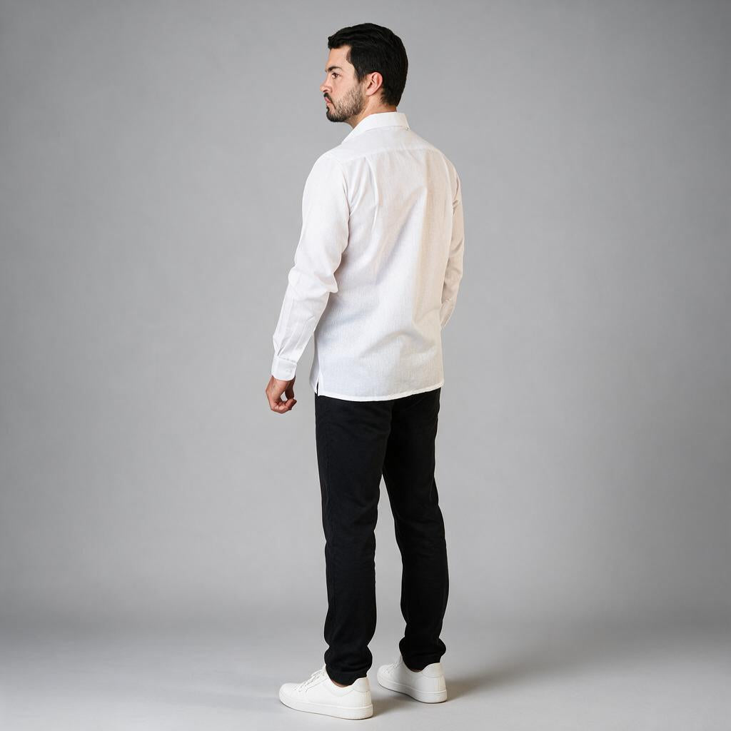 Camisa Lino Cozumel Blanco A0175
