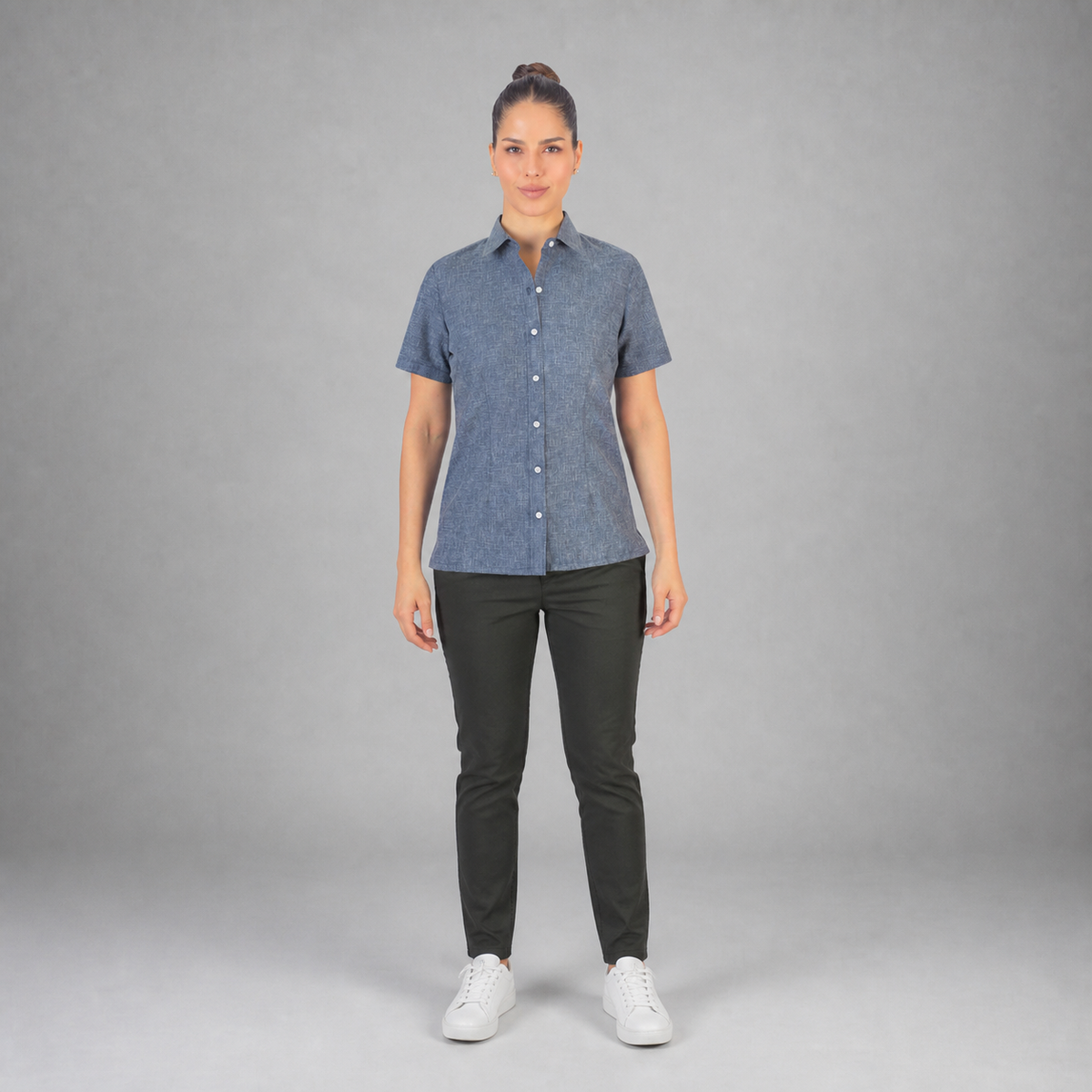 Blusa Lino Uniforme Marino B0170