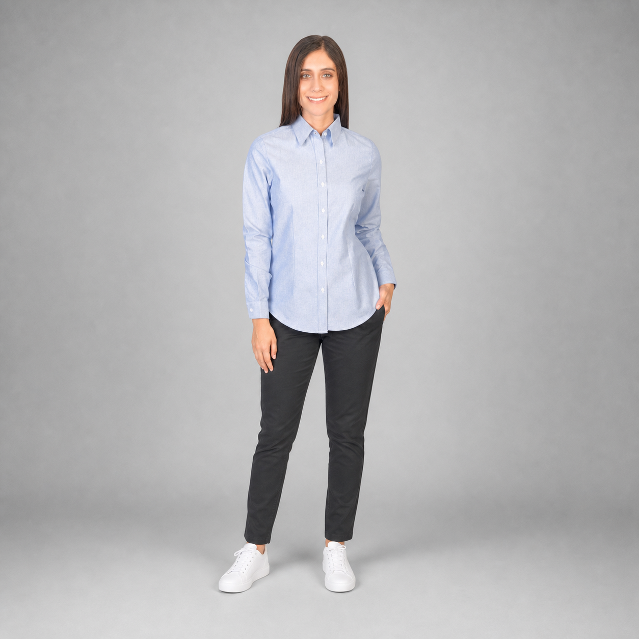 Blusa Oxford Cielo B0055