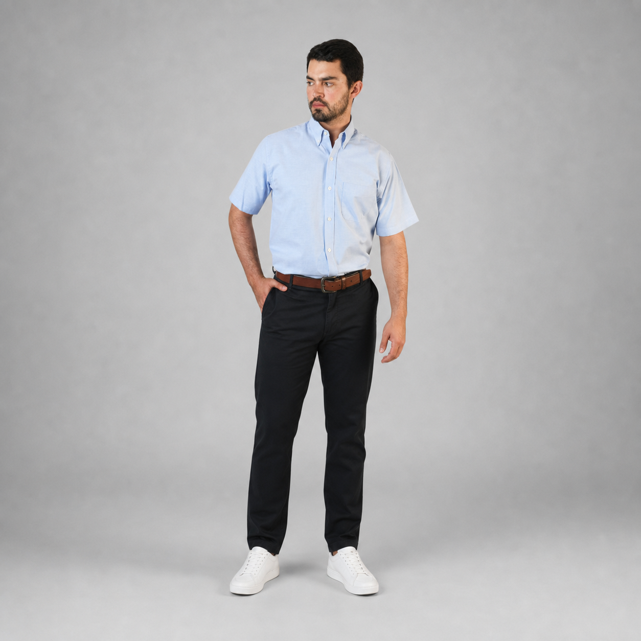 Camisa Oxford Ingles Cielo A0200