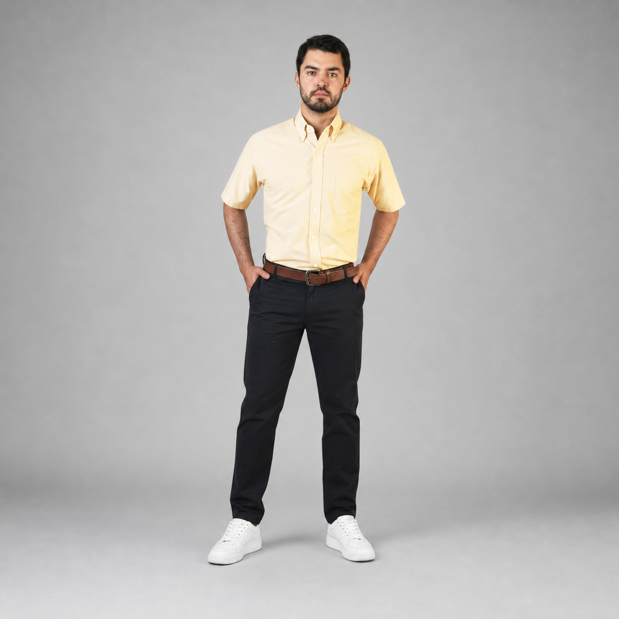 Camisa Oxford Ingles Amarillo A0200