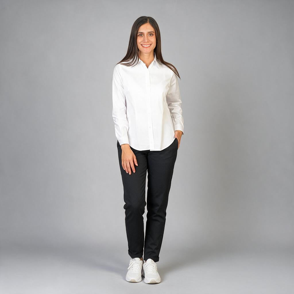 Blusa Oxford Italiano Blanco B0075