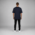 Playera Oversize Bordada Marino E0105
