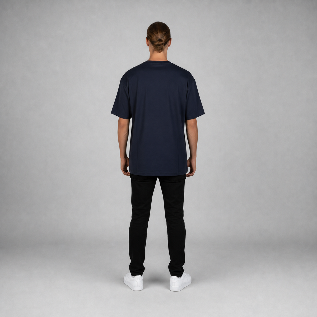 Playera Oversize Bordada Marino E0105