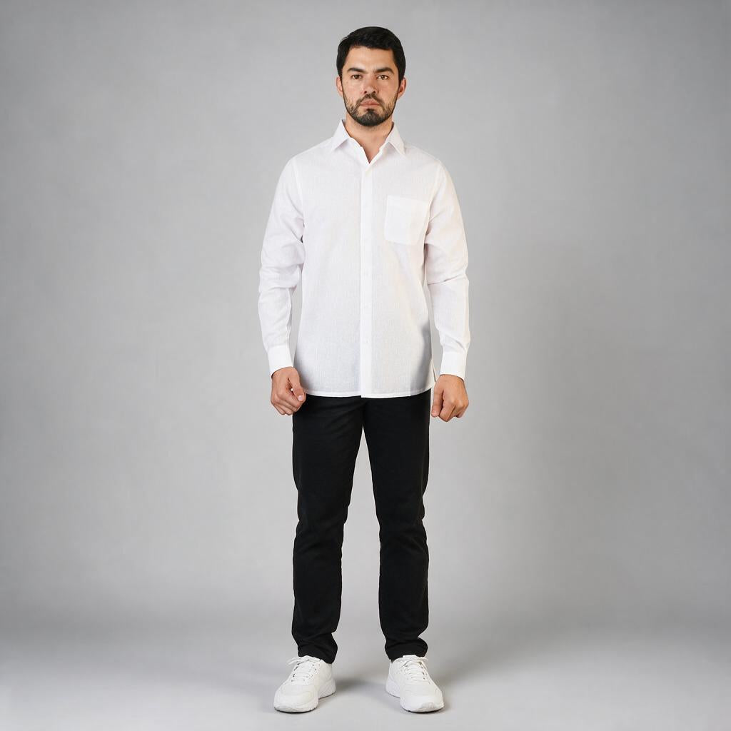 Camisa Lino Cozumel Blanco A0175