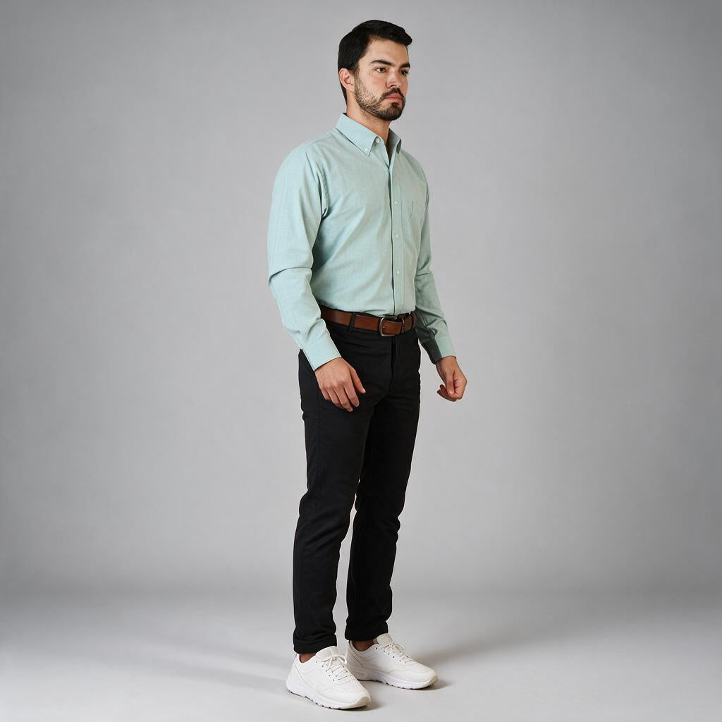 Camisa Oxford Ingles Verde A0205