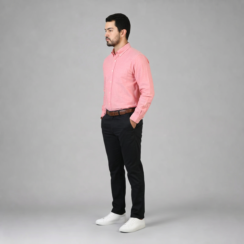 Camisa Oxford Ingles Coral A0205