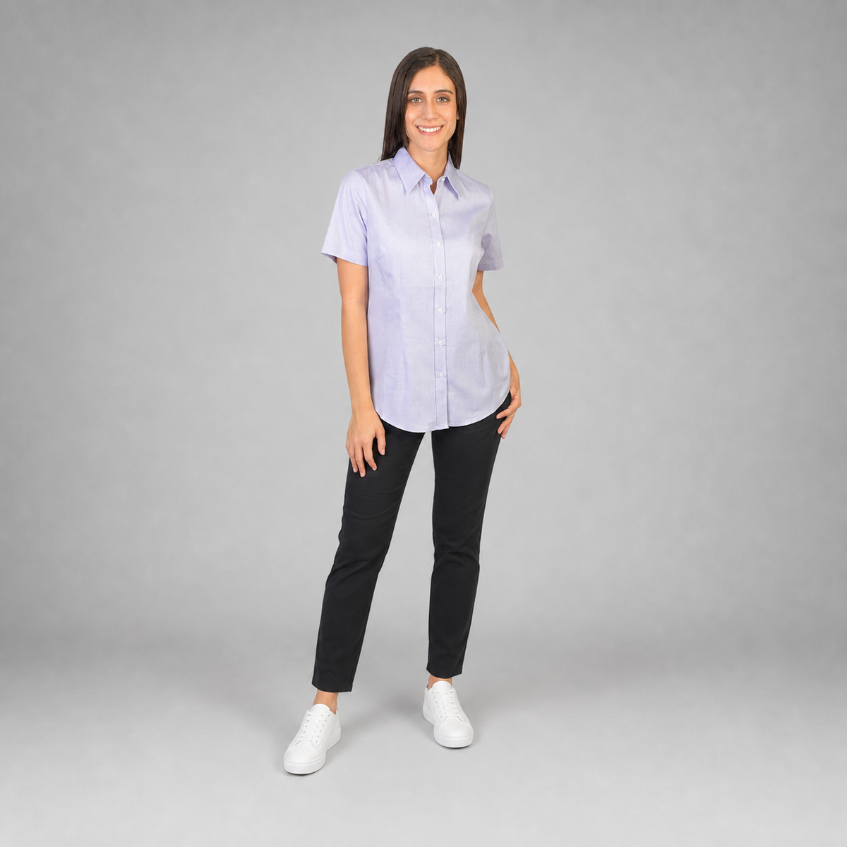 Blusa Oxford Pin Point Lila B0060