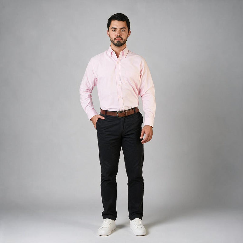 Camisa Oxford Ingles Rosa A0205