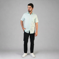 Camisa Lino Cancun Turquesa A0160