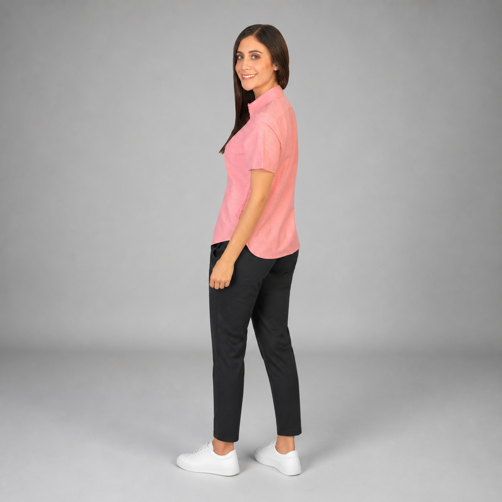 Blusa Oxford Ingles Coral B0200