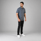 Camisa Lino Uniforme Marino A0170