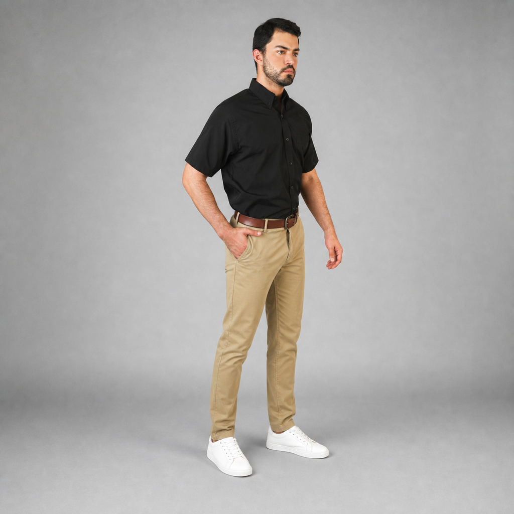 Camisa Popelina Elite Negro A0030