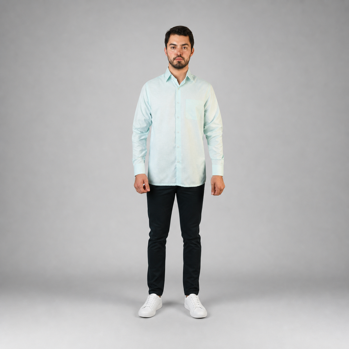 Camisa Lino Cancun Turquesa A0165