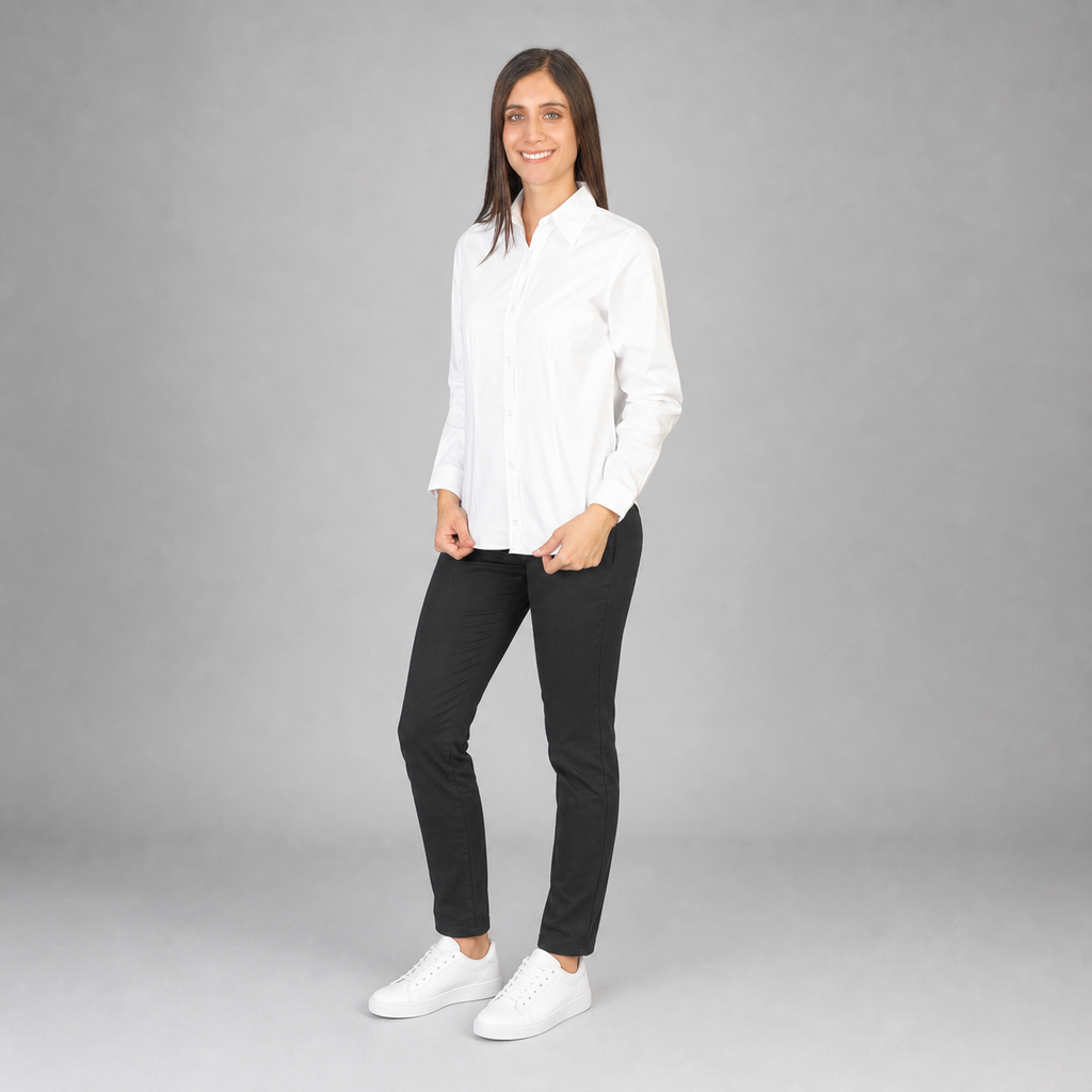 Blusa Oxford Ingles Blanco B0205