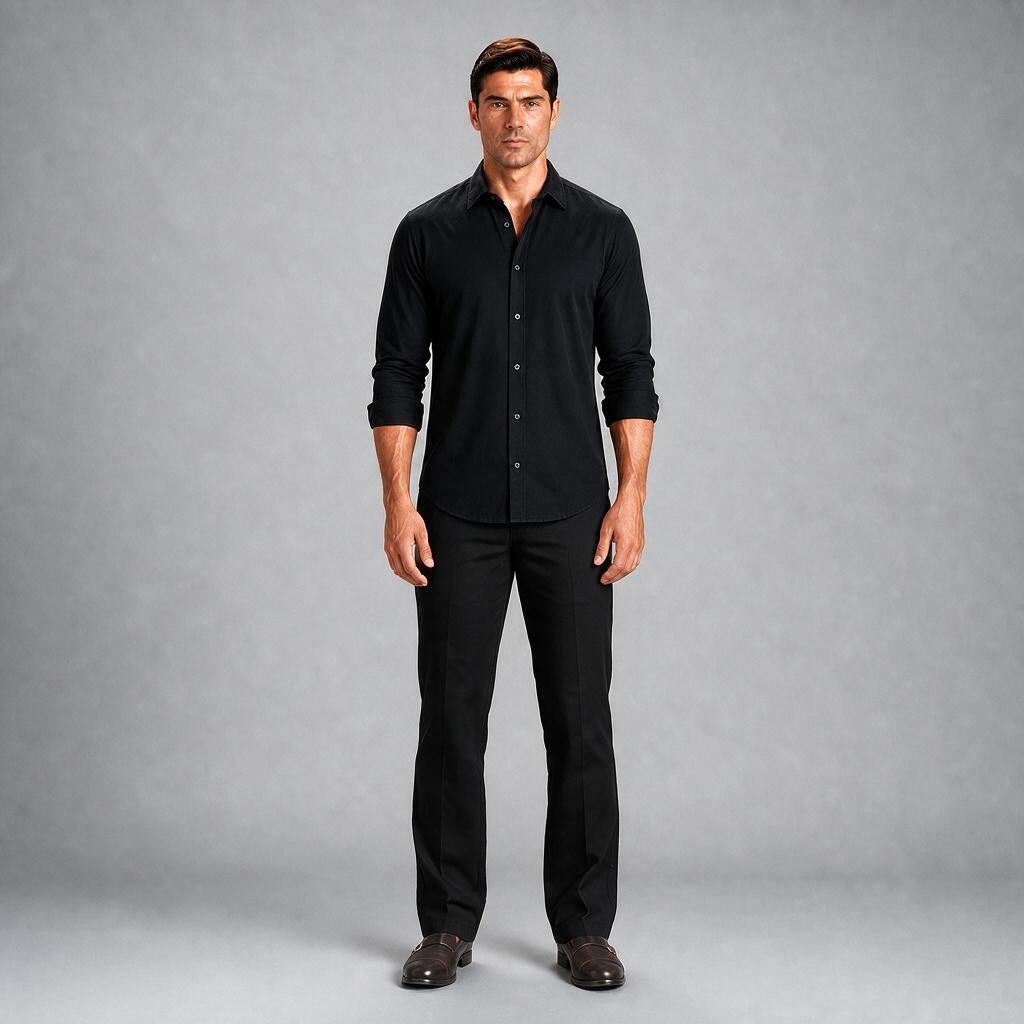 Pantalon  S/p Gab. Harvard Negro A0610