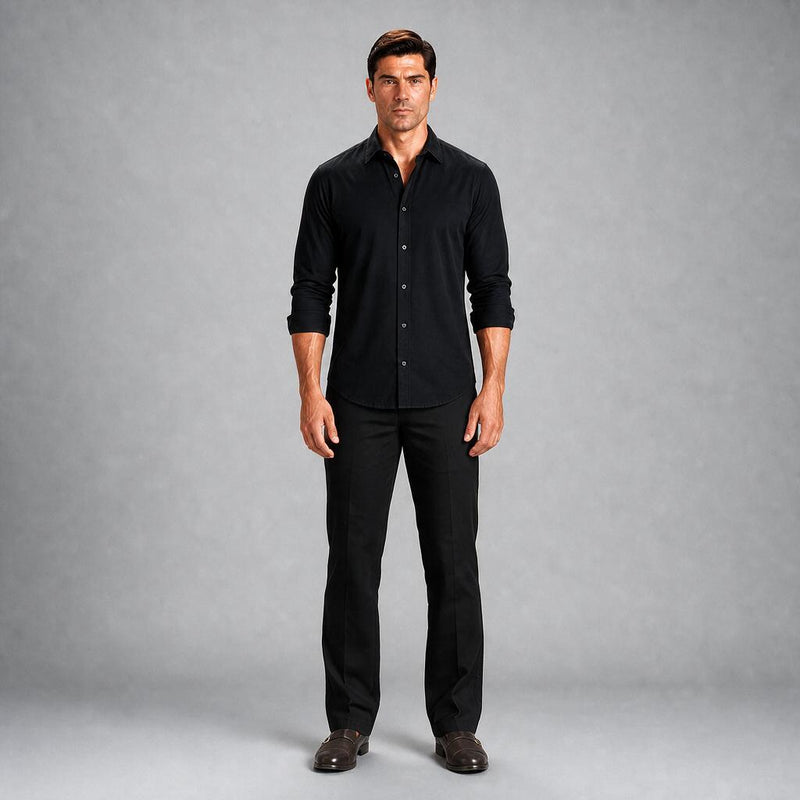 Pantalon  S/p Gab. Harvard Negro A0610