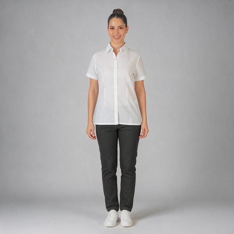 Blusa Lino Uniforme Blanco B0170