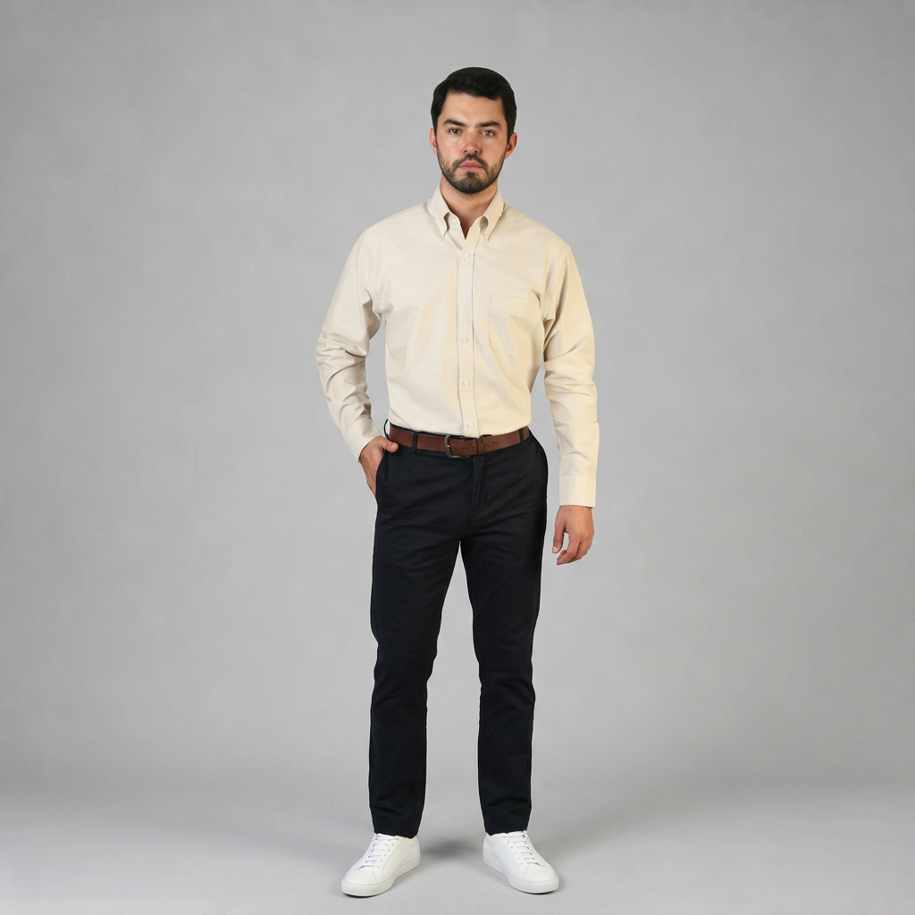Camisa Oxford Beige A0055