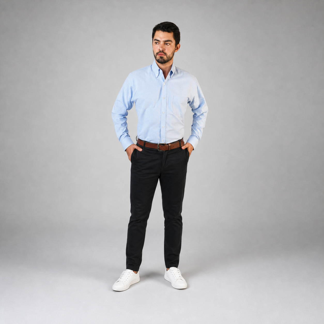 Camisa Oxford Ingles Cielo A0205
