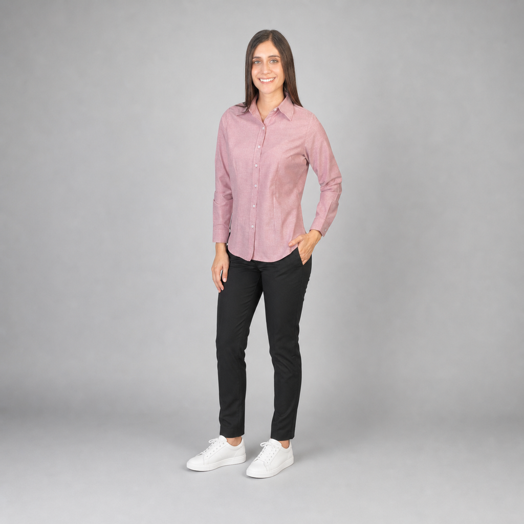 Blusa Oxford Ingles Ladrillo B0205