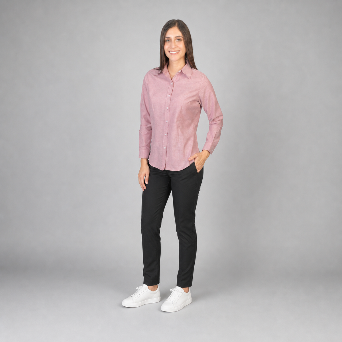 Blusa Oxford Ingles Ladrillo B0205