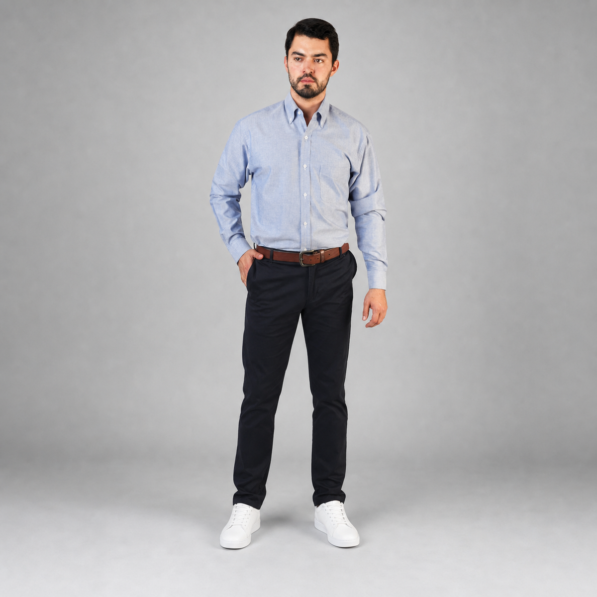 Camisa Oxford Cielo A0055
