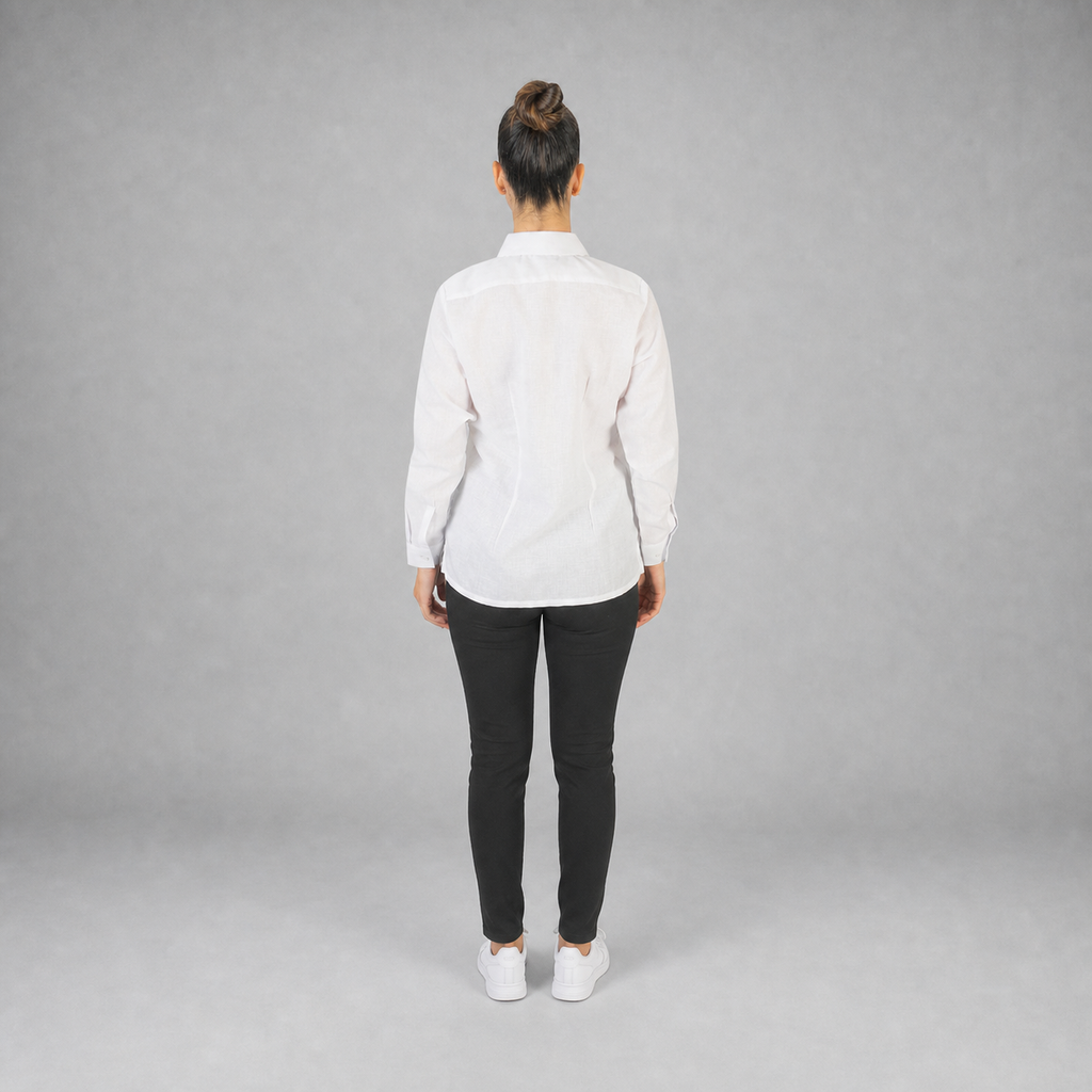 Blusa Lino Uniforme Blanco B0175