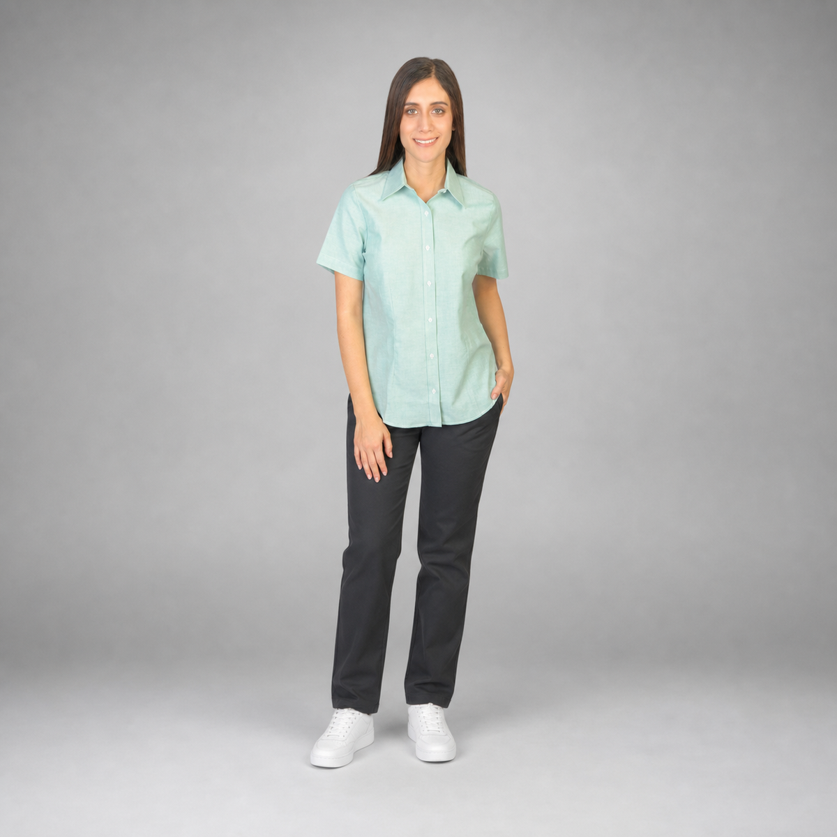 Blusa Oxford Ingles Verde B0200