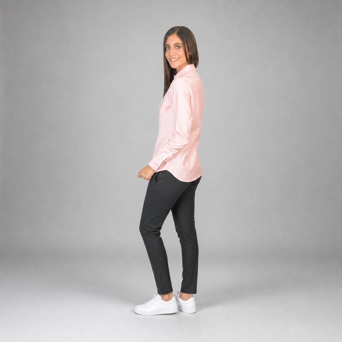 Blusa Oxford Rosa B0055